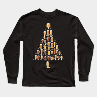 Beer Christmas Tree Long Sleeve T-Shirt